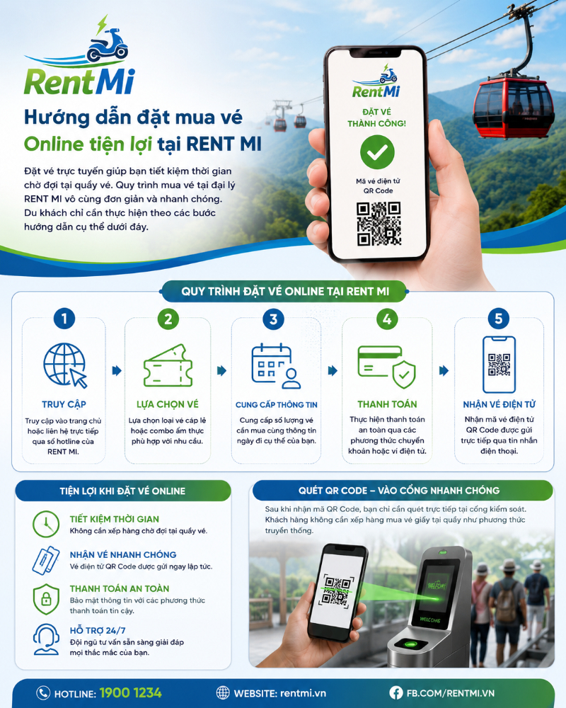 Hướng dẫn đặt mua vé Online tiện lợi tại RENT MI