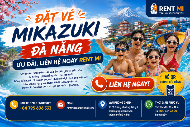 Đặt vé Mikazuki Đà Nẵng ưu đãi tại RENT MI